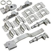 Door Lock Kit. Suit 34mm Pipe - Stainless Steel